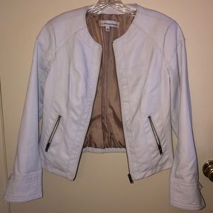 SOLD White “G” by Giuliana S Faux Leather Jacket